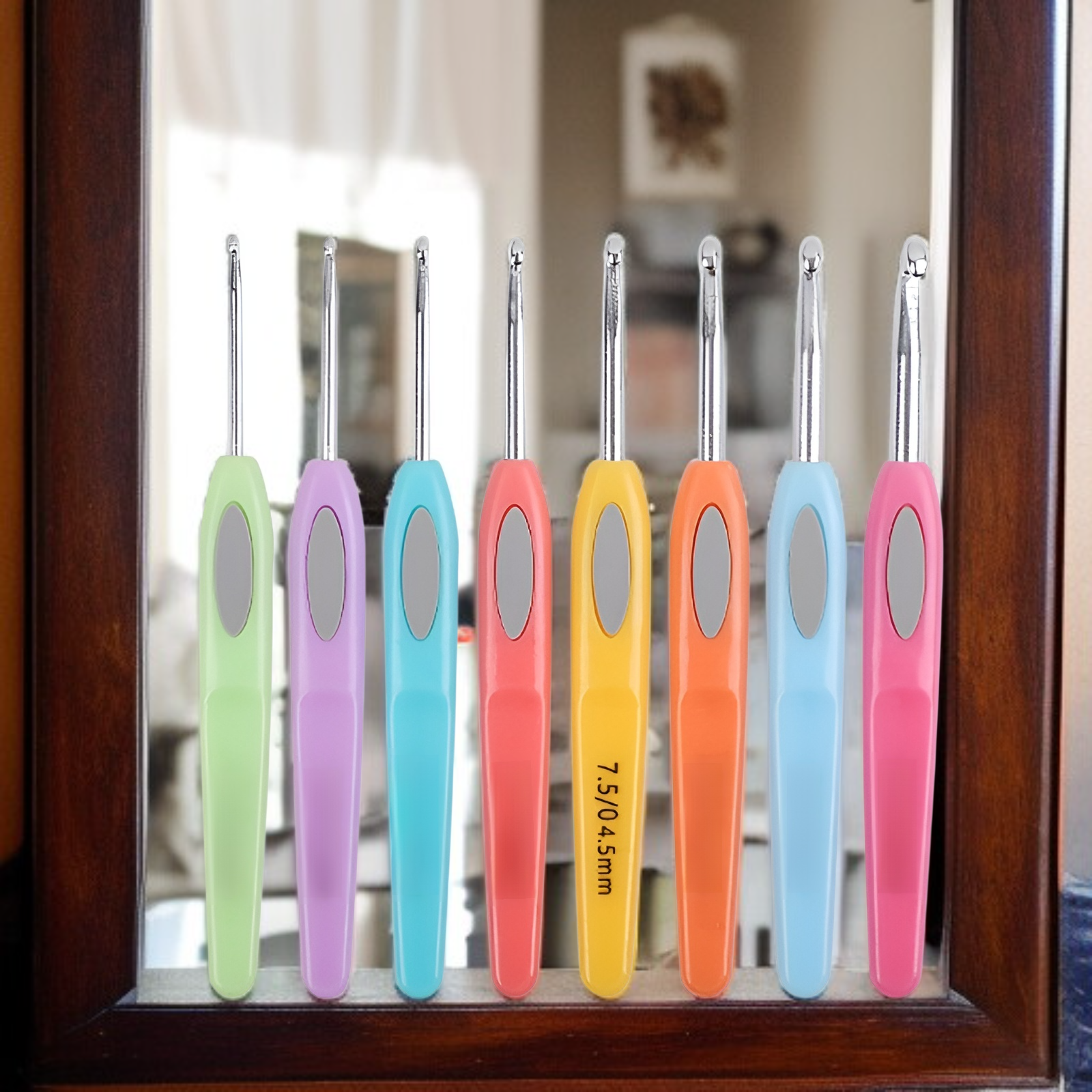  مجموعة أدوات الكروشيه اليدوية بمقبض ناعم كاملة