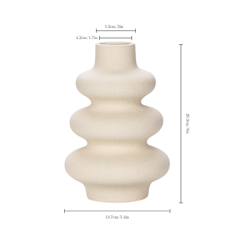 Ceramic frosted vase
