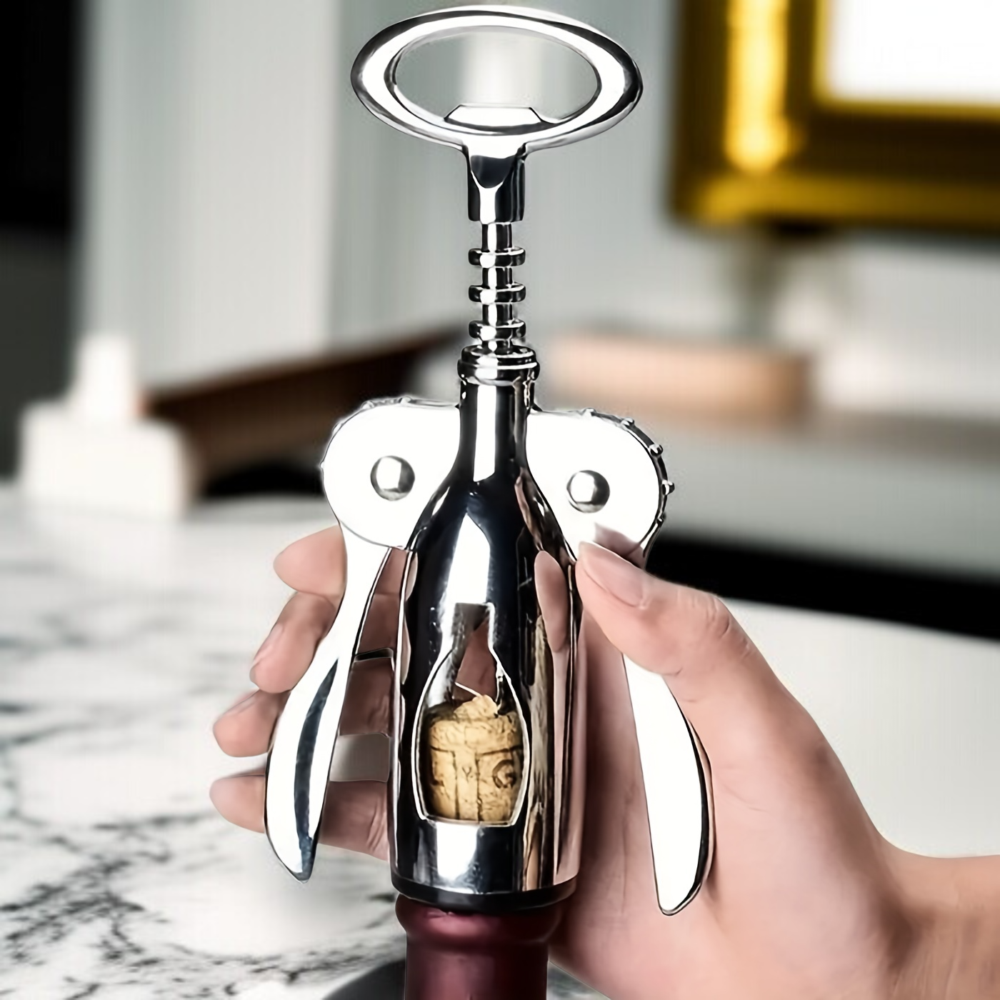 ステンレスワインオープナーの全体画像