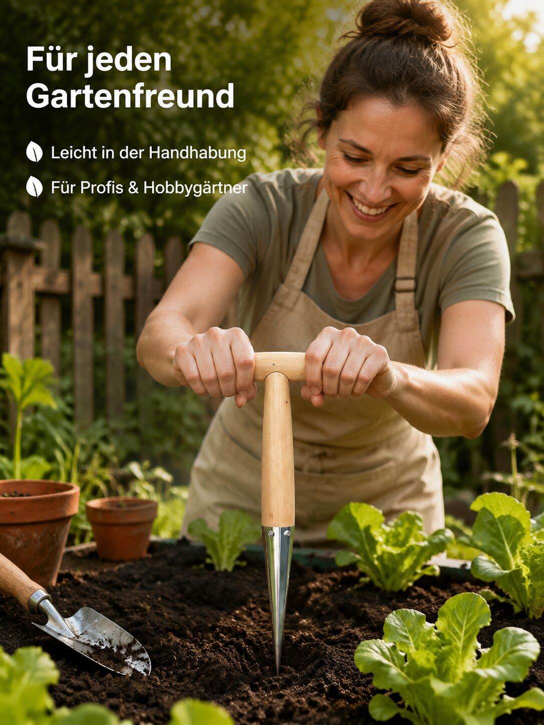 Garten-Säwerkzeug, Lochstecher und Pflanzgerät, Gemüse-Pflanzspaten