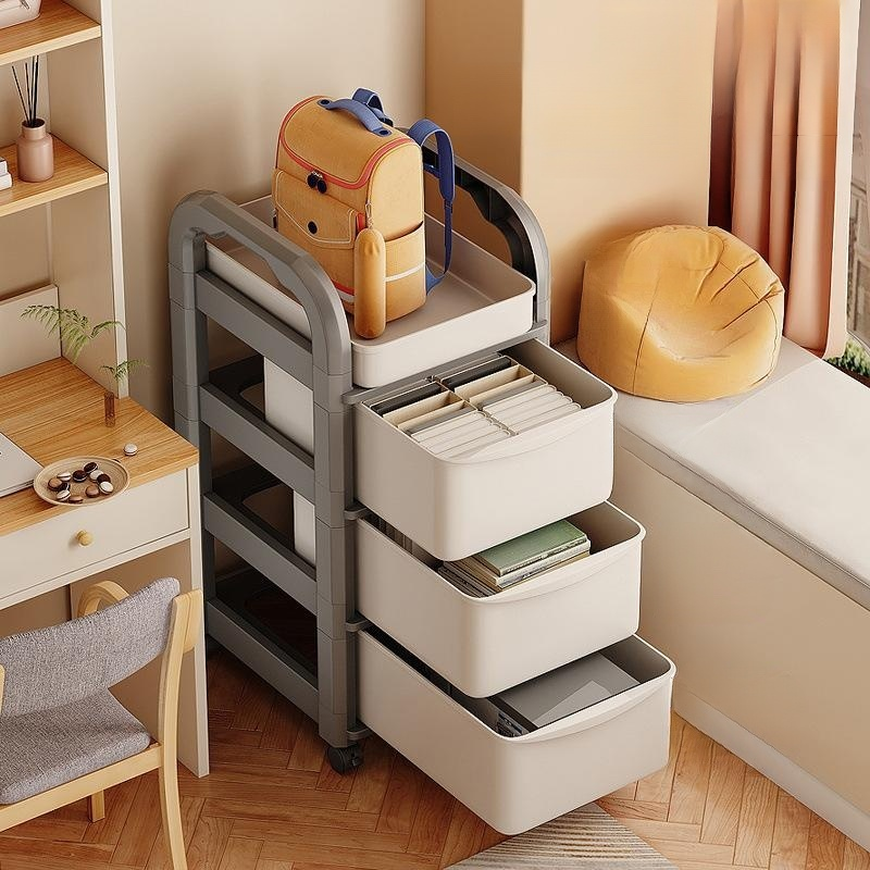 책상 아래 바퀴 달린 책 수납함