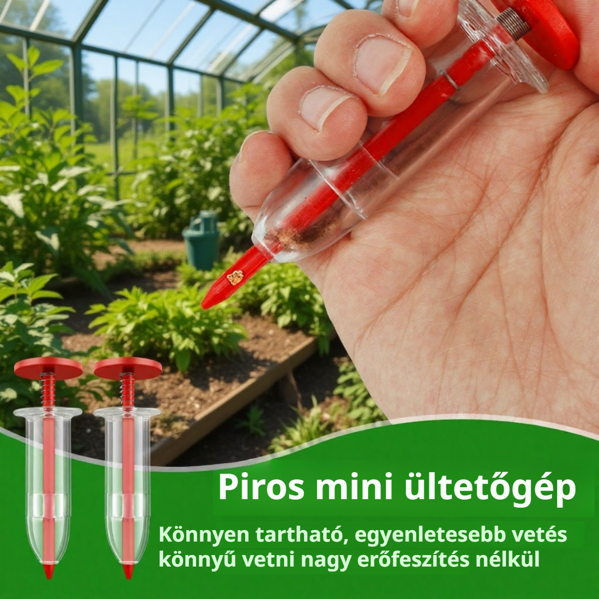 6 darabos mini vetőeszköz készlet, kézi magvető kertészeti szerszámok