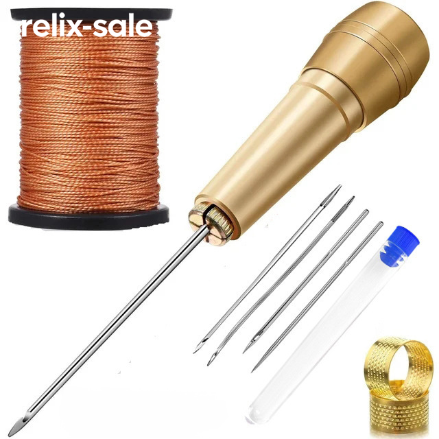 ชุดสว่านทองแดงพร้อมหัวและด้ามจับแบบเปลี่ยนได้สำหรับการเจาะ สว่าน และการซ่อมแซมพื้นรองเท้า