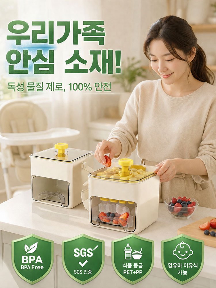 대용량 원터치 누름 얼음틀