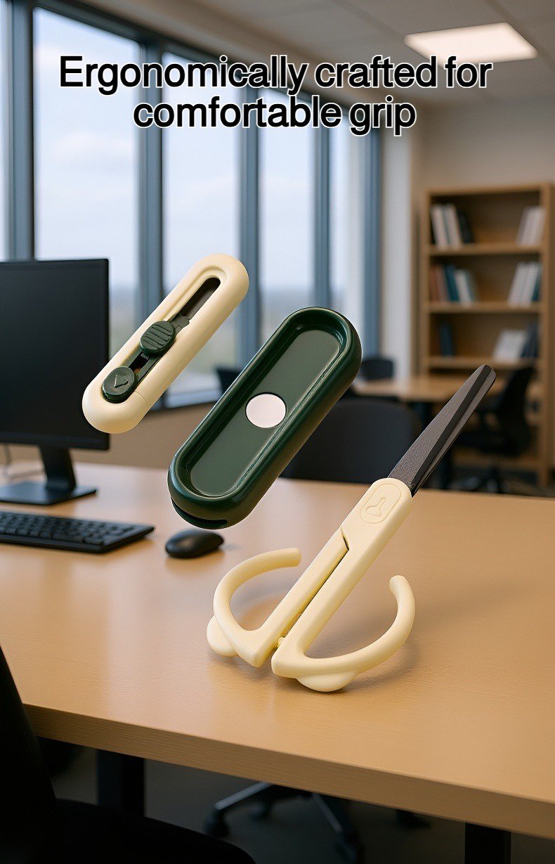 Magnetic Absorption Nano 2-in-1 Express Unboxing Scissors close-up