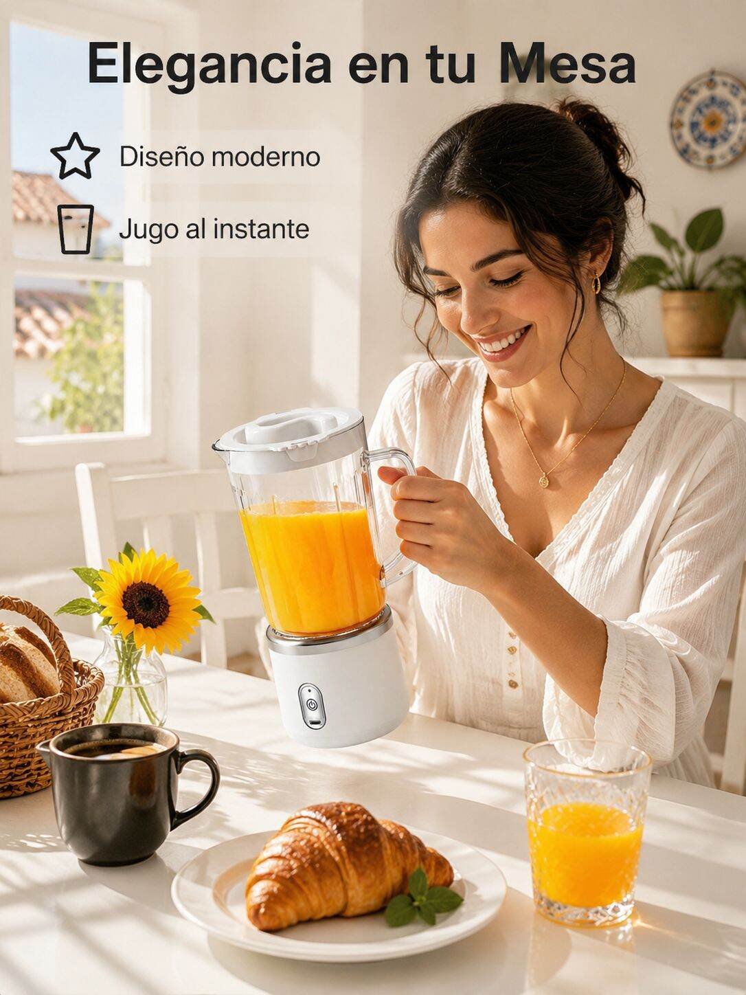 Licuadora portátil multifuncional de uso doméstico para jugos y batidos
