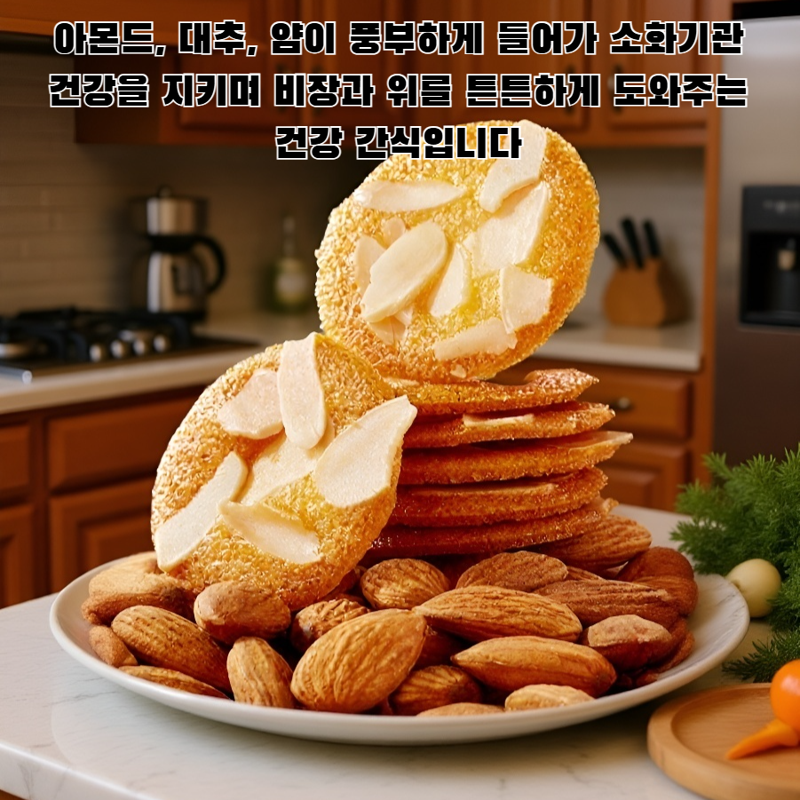 [비장과 위를 튼튼하게] 아몬드, 대추, 얌 크리스피 비스킷