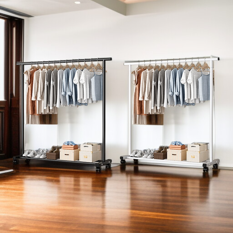 رف ملابس معدني محمول للاستخدام المنزلي