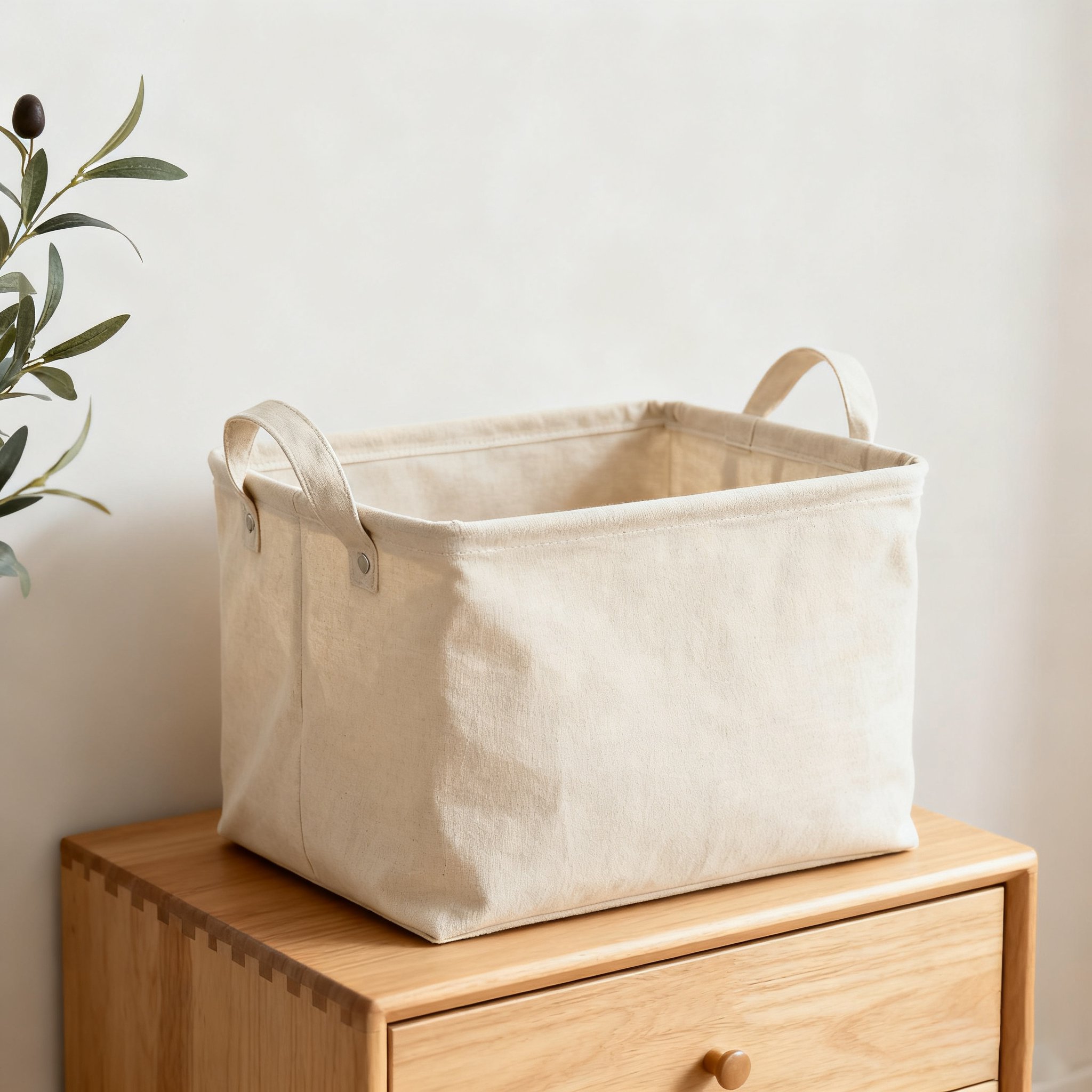 심플한 패브릭 수납 바구니