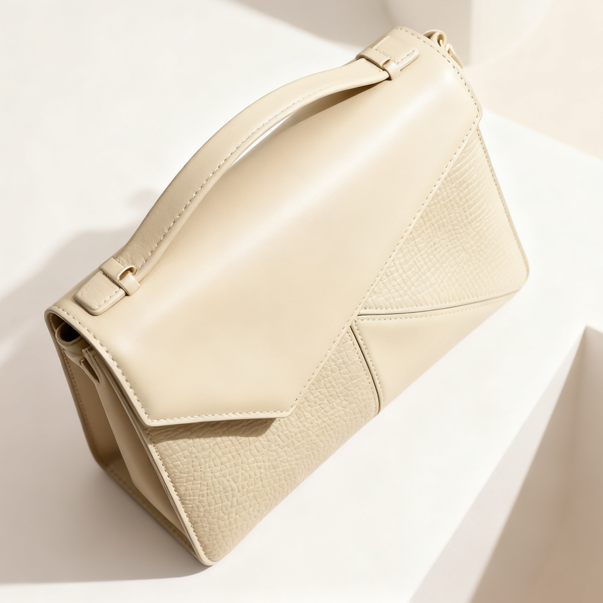 กระเป๋าหนังแบบแพทช์เวิร์กสไตล์โมเดิร์น