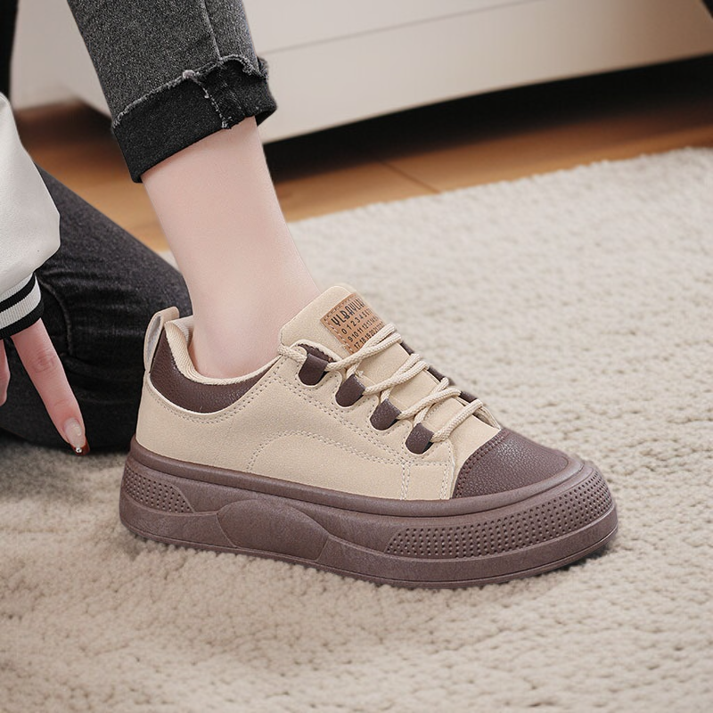 통굽 운동화 키높이 화이트 슈즈 여성 캐주얼 운동화 봄 학생 스트리트화