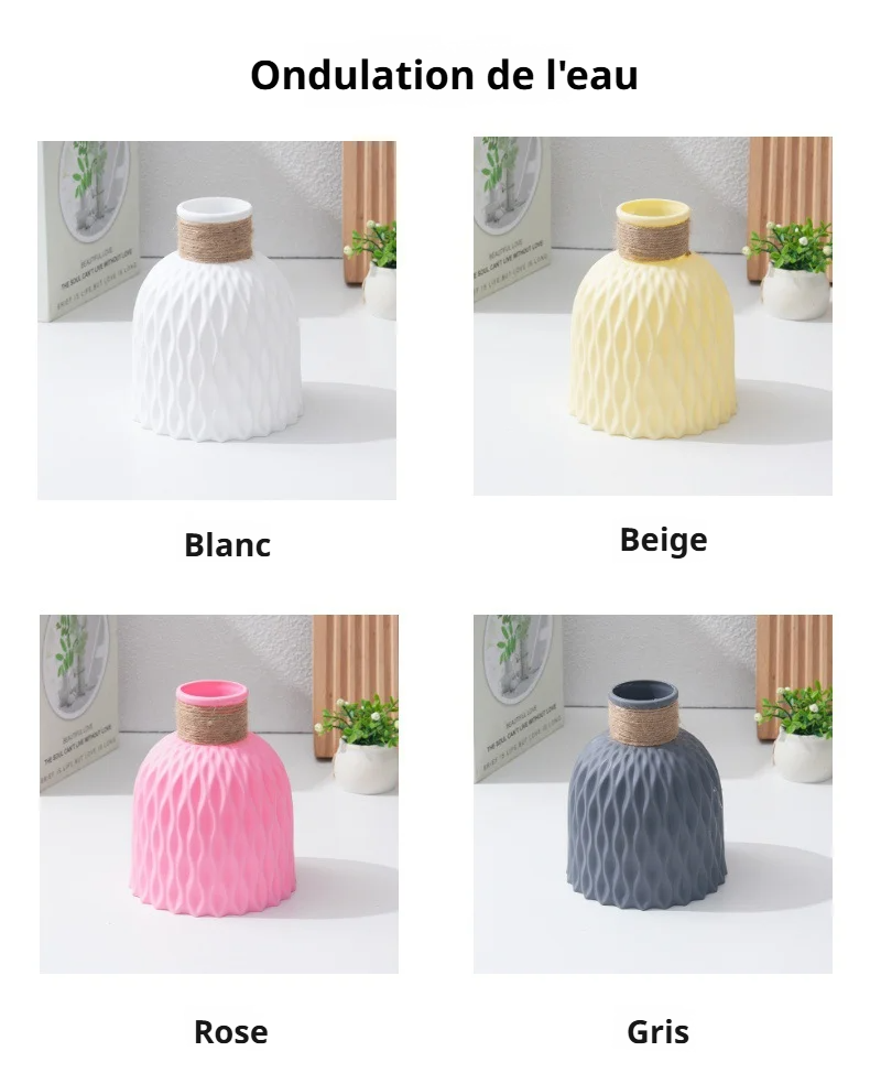 Vase en plastique motif ananas créatif sur une table de salon