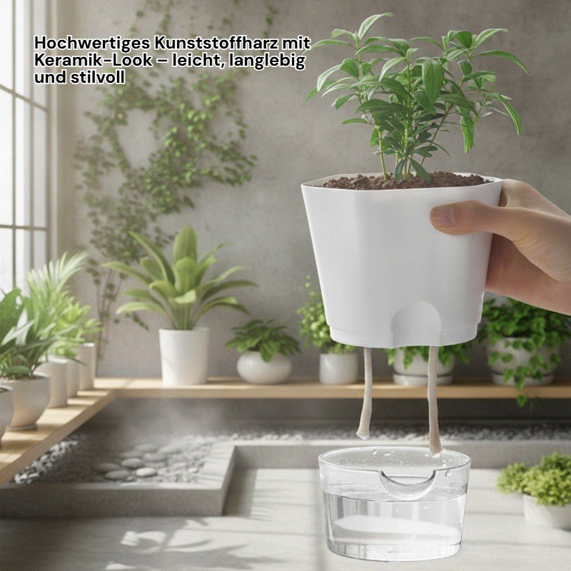Selbstbewässernder Blumentopf für den Innenbereich, Hydrokultur-Blumentopf für Faule