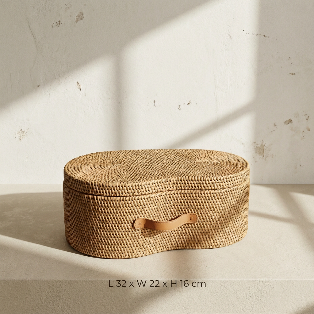 라탄 수납함을 활용한 정리 아이디어