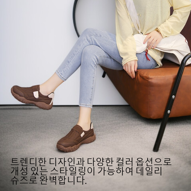 여성용 얕은 입 가벼운 두꺼운 밑창 신발 전체 이미지