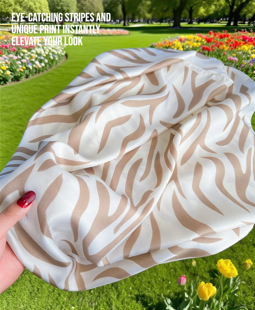 Close-up of colorful stripes on fashionable scarf shawl