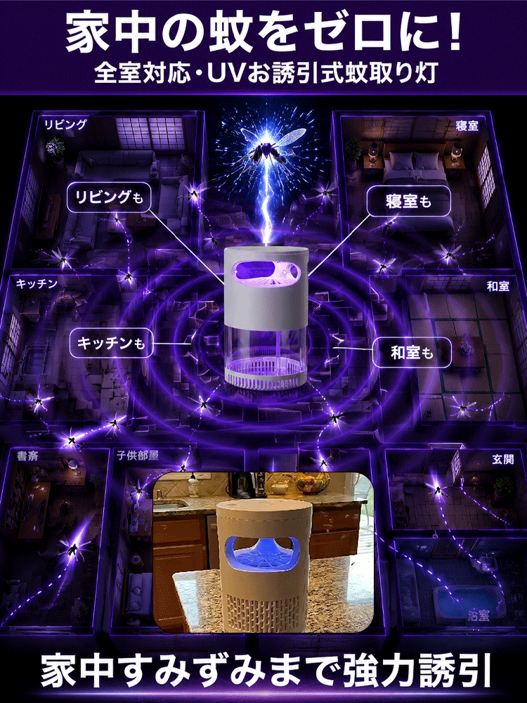 蚊よけ蚊取りライト