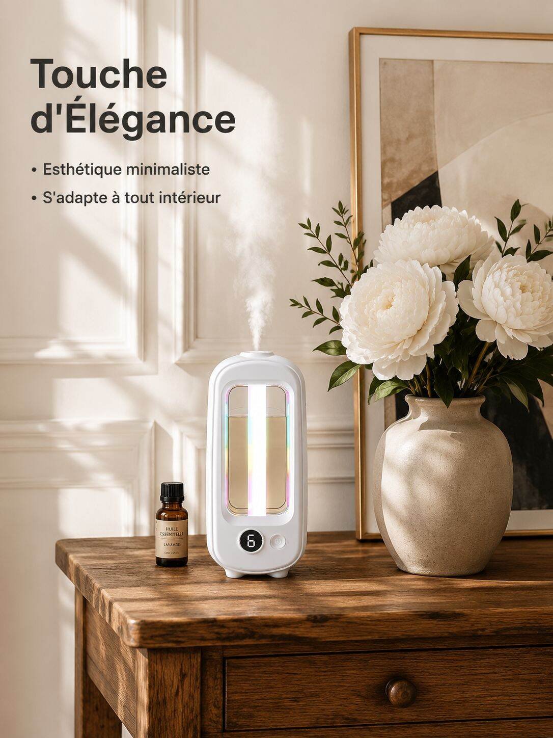 Diffuseur d'arômes intelligent avec humidificateur