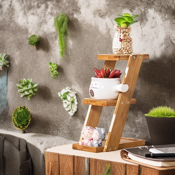 シンプルなデザインの植物スタンド
