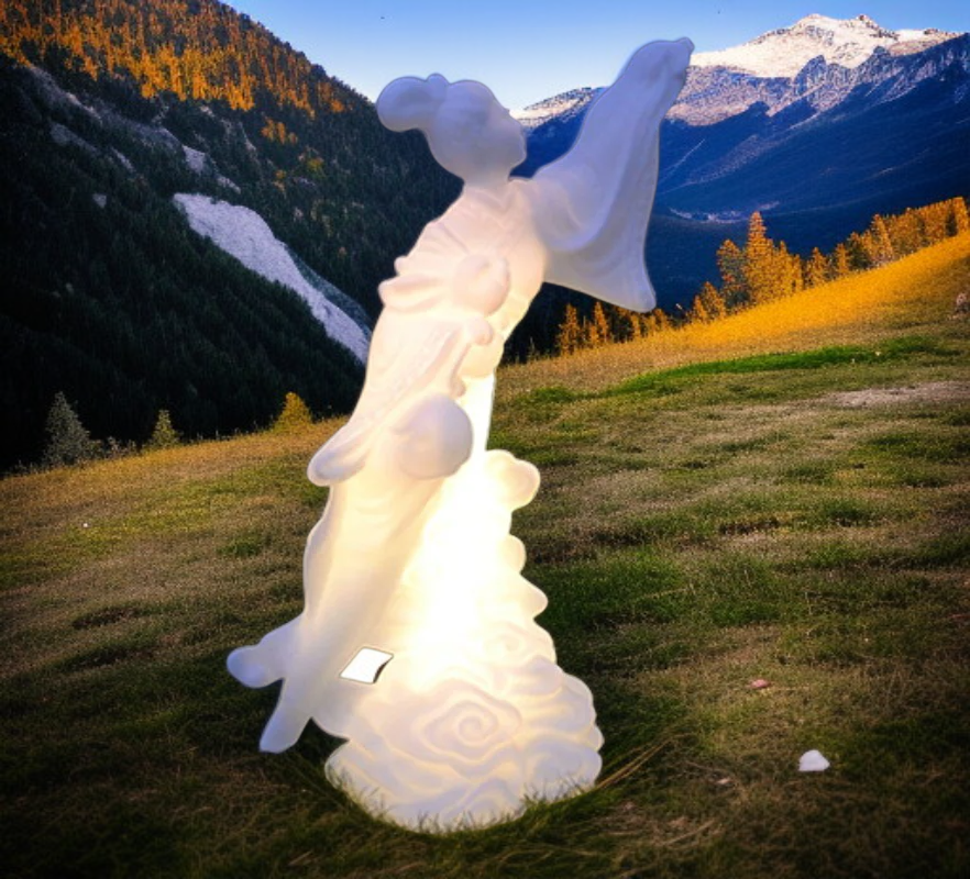  Lámpara de jardín en forma de conejo, luz ambiental para exteriores, decoración de jardín