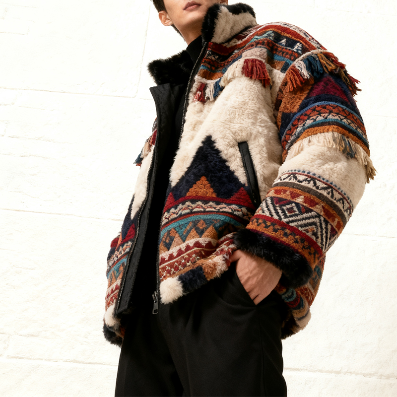 트렌디한 남자 아우터 착용 샷