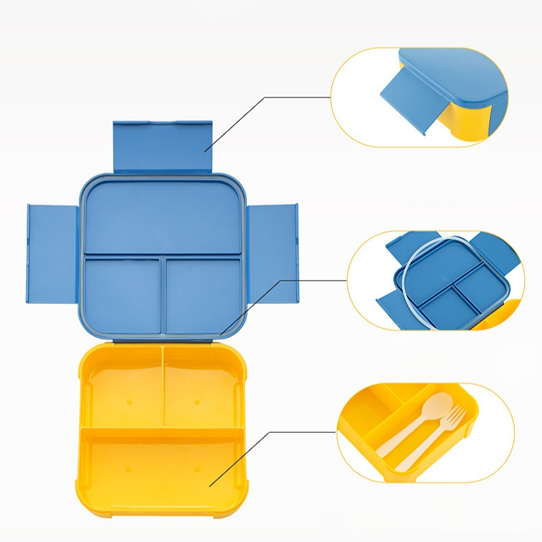 휴대용 밀폐 도시락, 전자레인지 사용 가능, 출퇴근용