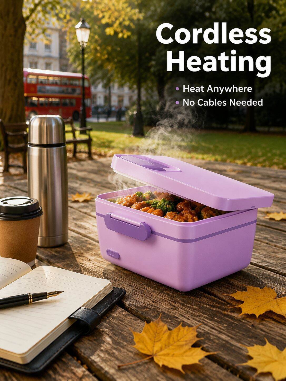 Rechargeable Large Capacity 304 Stainless Steel Electric Lunch Box