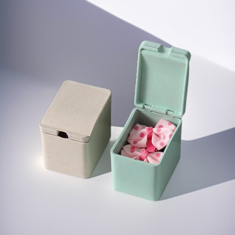 Caja organizadora multiusos: para accesorios de cabello, hilo dental, tiritas y bastoncillos