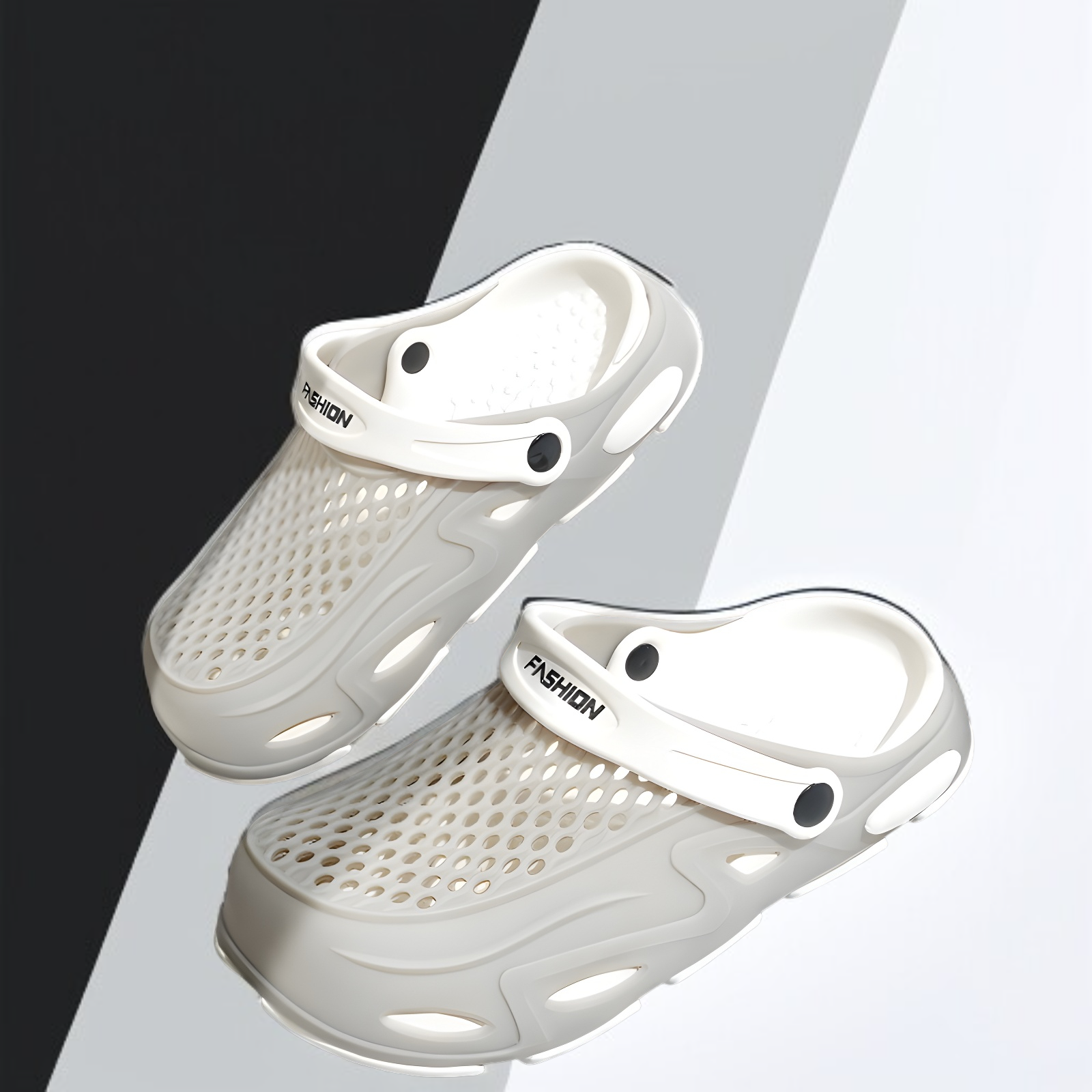 男性用のホールシューズ、アウトドアドライビングシューズ、2025年新作の滑り止めビーチシューズ、通気性と耐摩耗性に優れたスリッパ、双方向サンダル、サマーサンダル