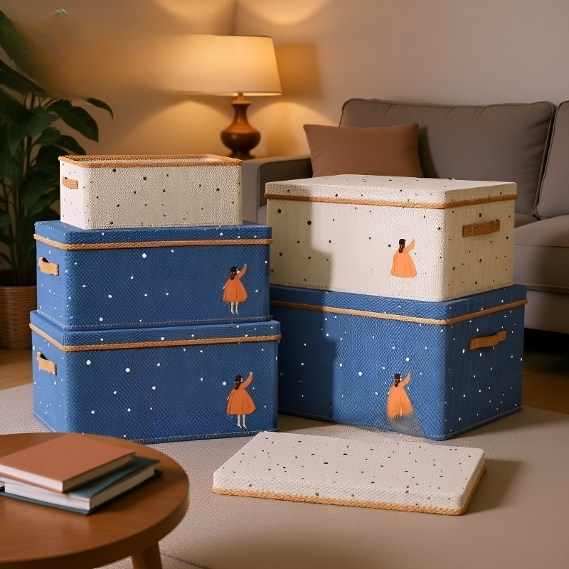 별이 빛나는 하늘 스타일 퀼트 및 의류 보관 상자