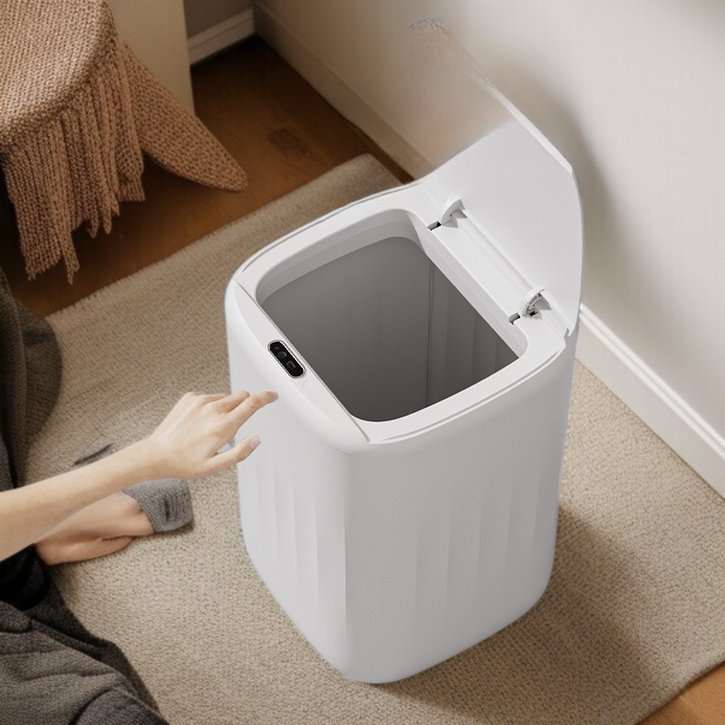 거실 휴지통 전자동 충전 감지 비접촉 휴지통 화장실 발차기 휴지통