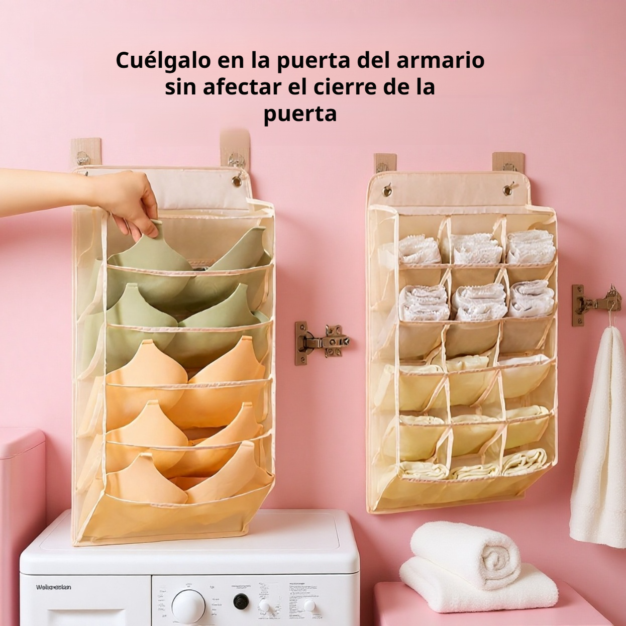 Organizador de ropa interior colgante para puerta y pared