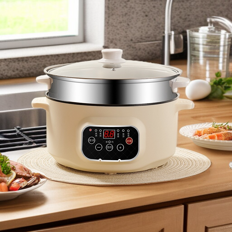 Integrated Electric Cooking Pot, Mini Electric Hot Pot, Suitable for Home and Students