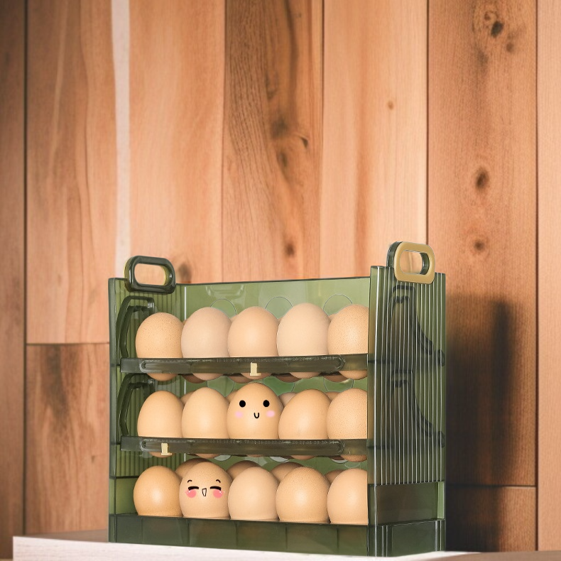 계란수납함 타이머 접이식 계란받침 신선함 수납 접이식 계란통