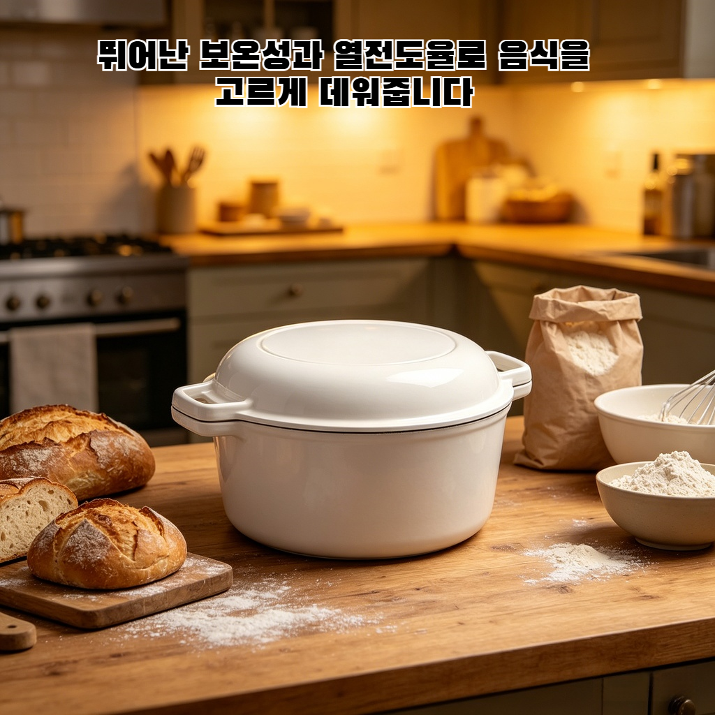 두꺼운 레드 주철 에나멜 양손 베이킹 냄비