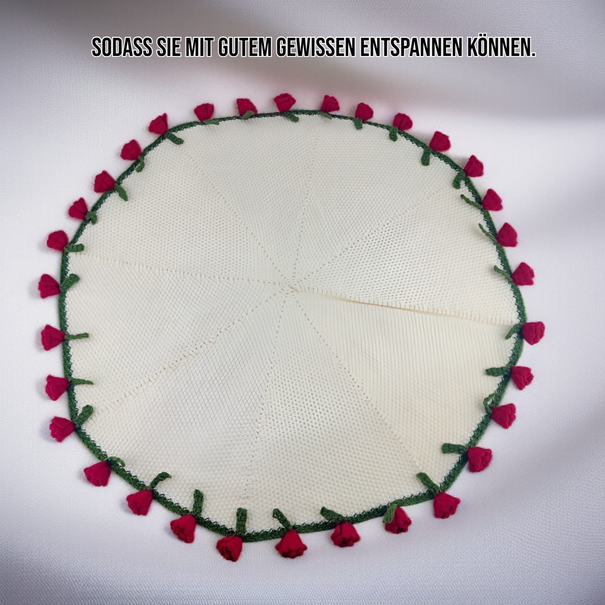 Detailansicht der handgefertigten Rosensträuße Decke