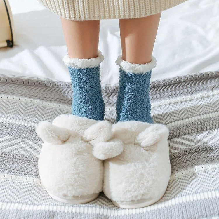 Coral fleece socks