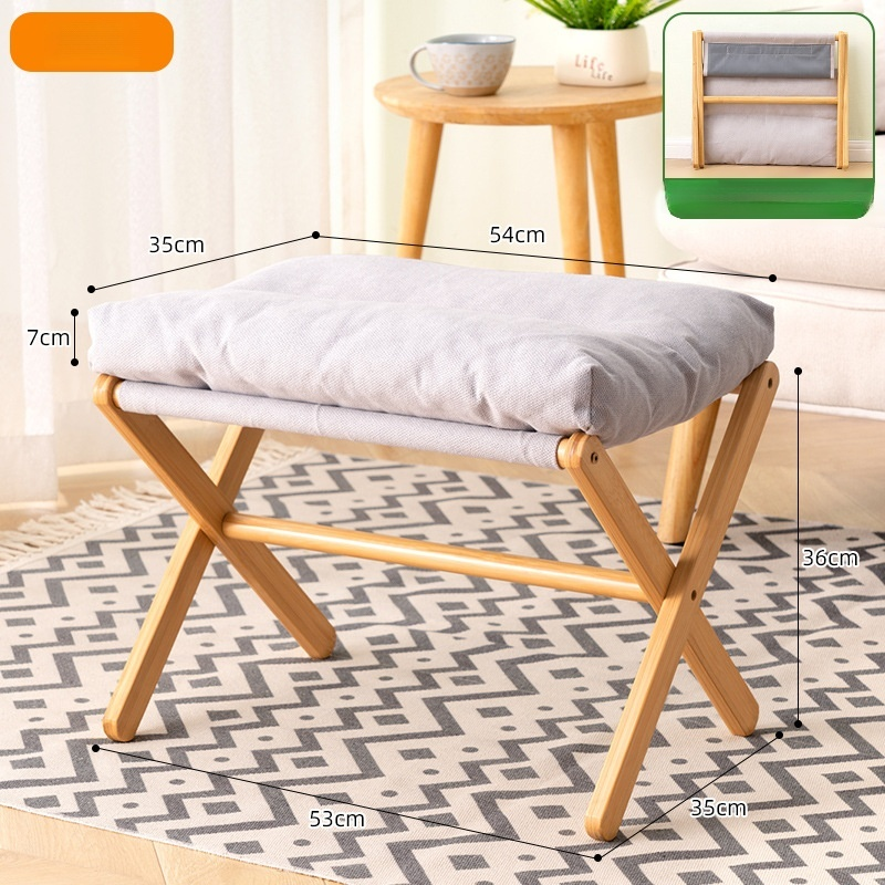 Portable Foldable Wooden Stool