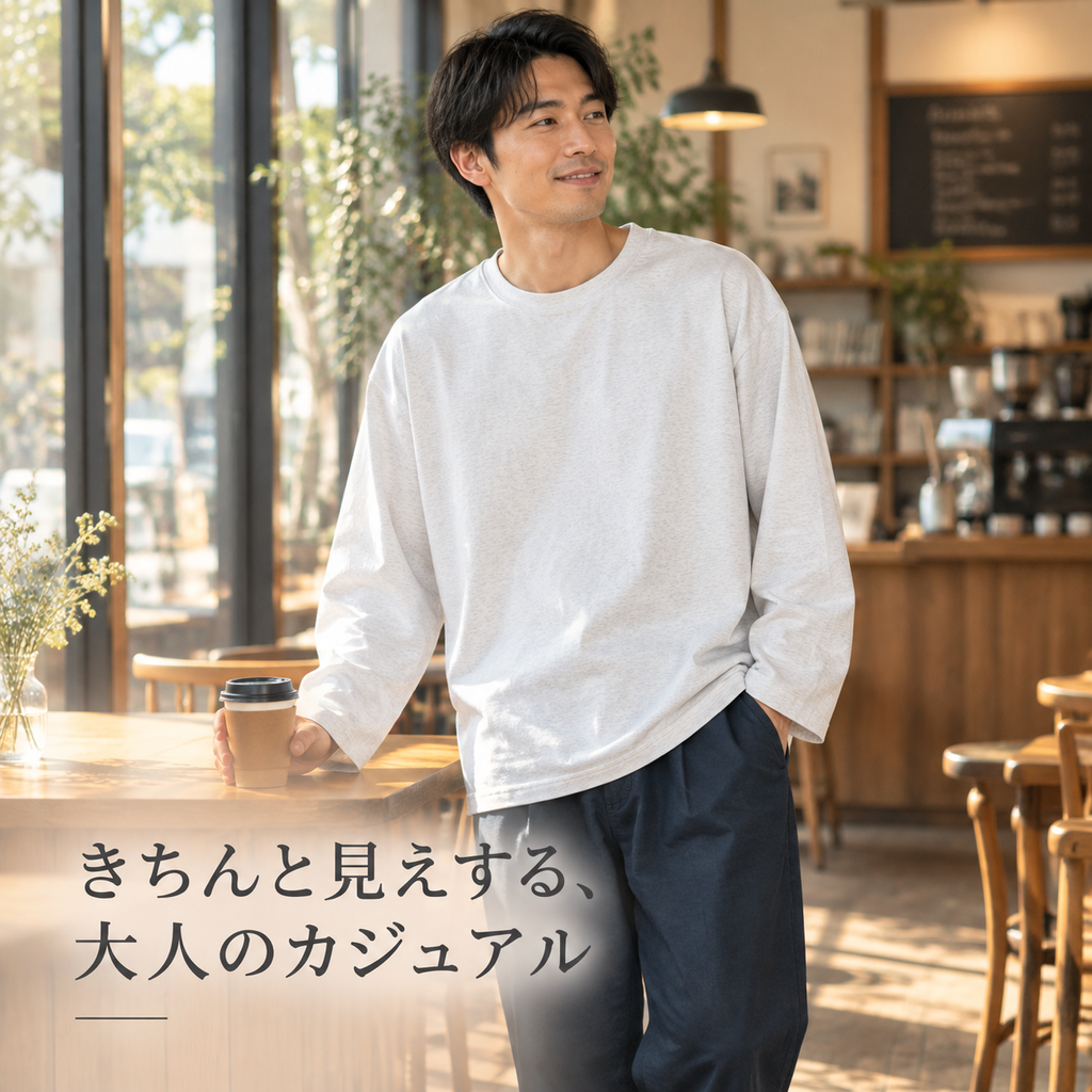 メンズコットン長袖Tシャツ 春秋新作
