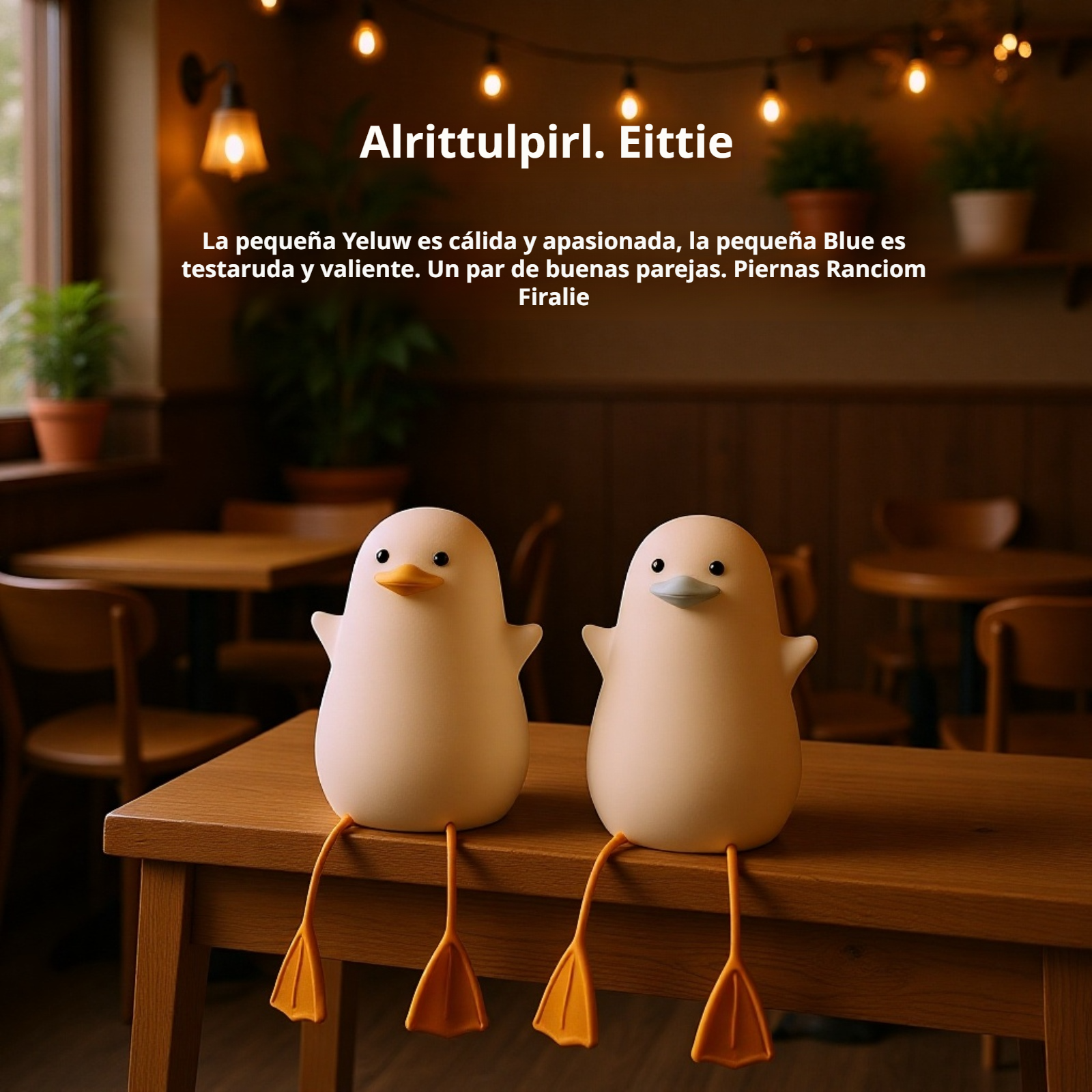 Detalle de la lámpara LED con forma de pato