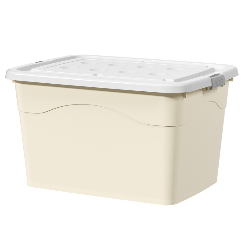 Grand bac de rangement en plastique avec couvercle