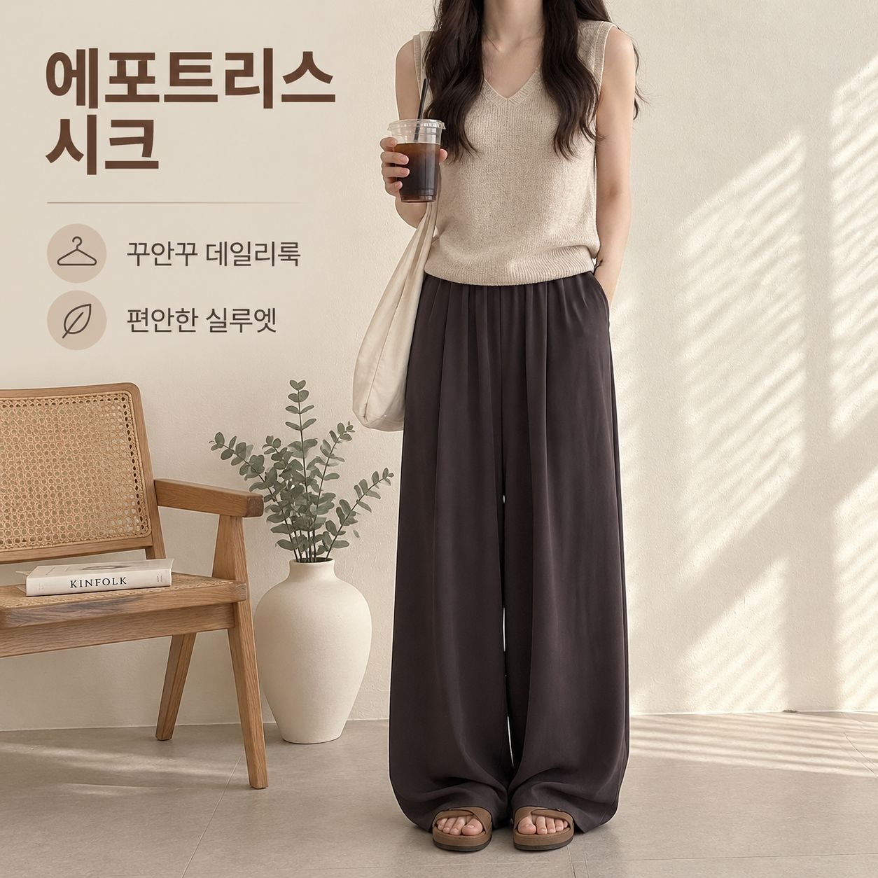 캐주얼 스트레이트 팬츠