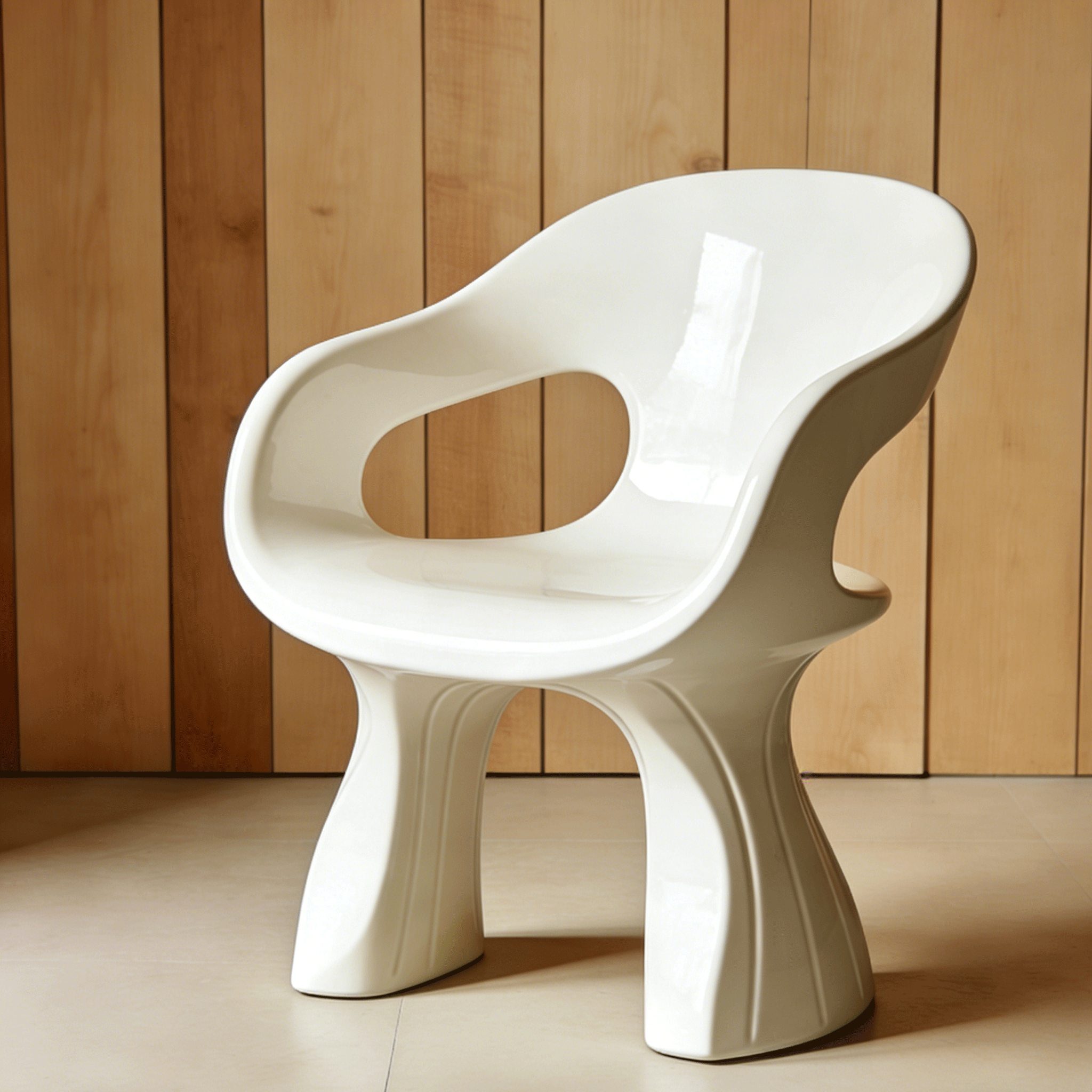 Silla blanca minimalista 