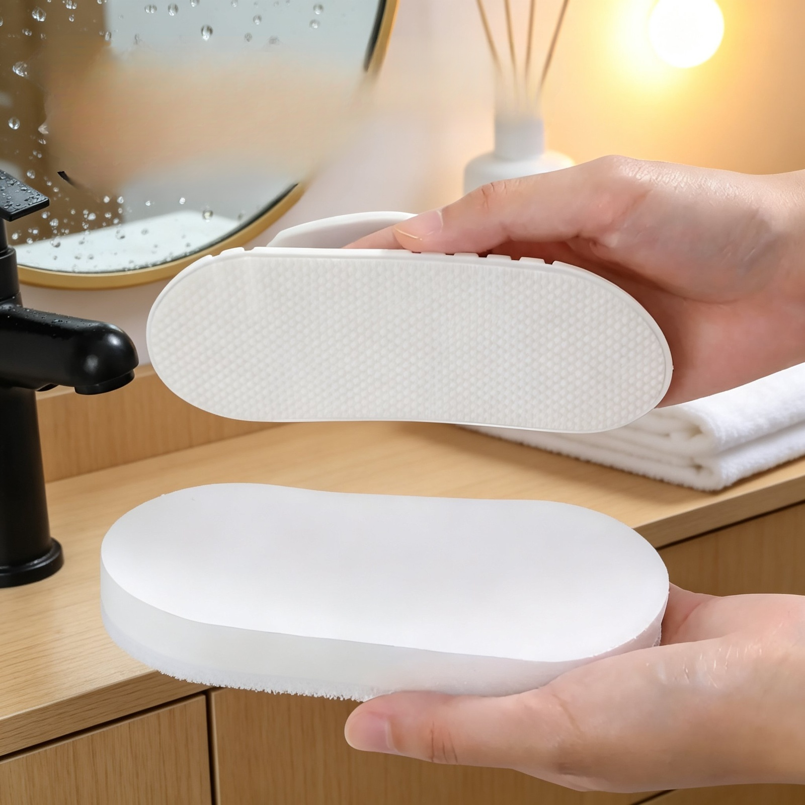 Cepillo de limpieza flexible para encimeras de azulejos