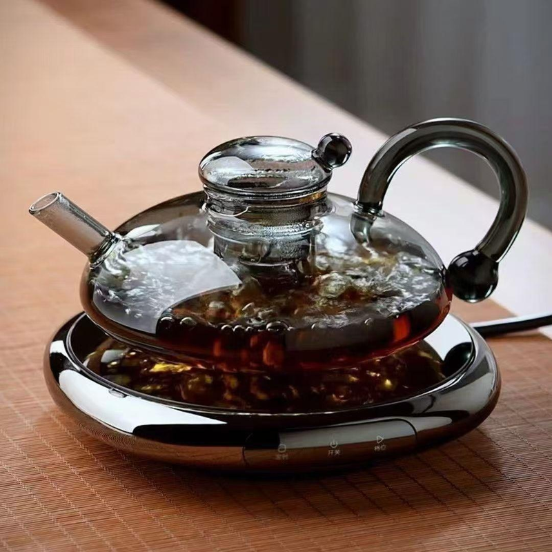 新款耐高溫煙灰色手工鼠尾壺茶具煮茶壺