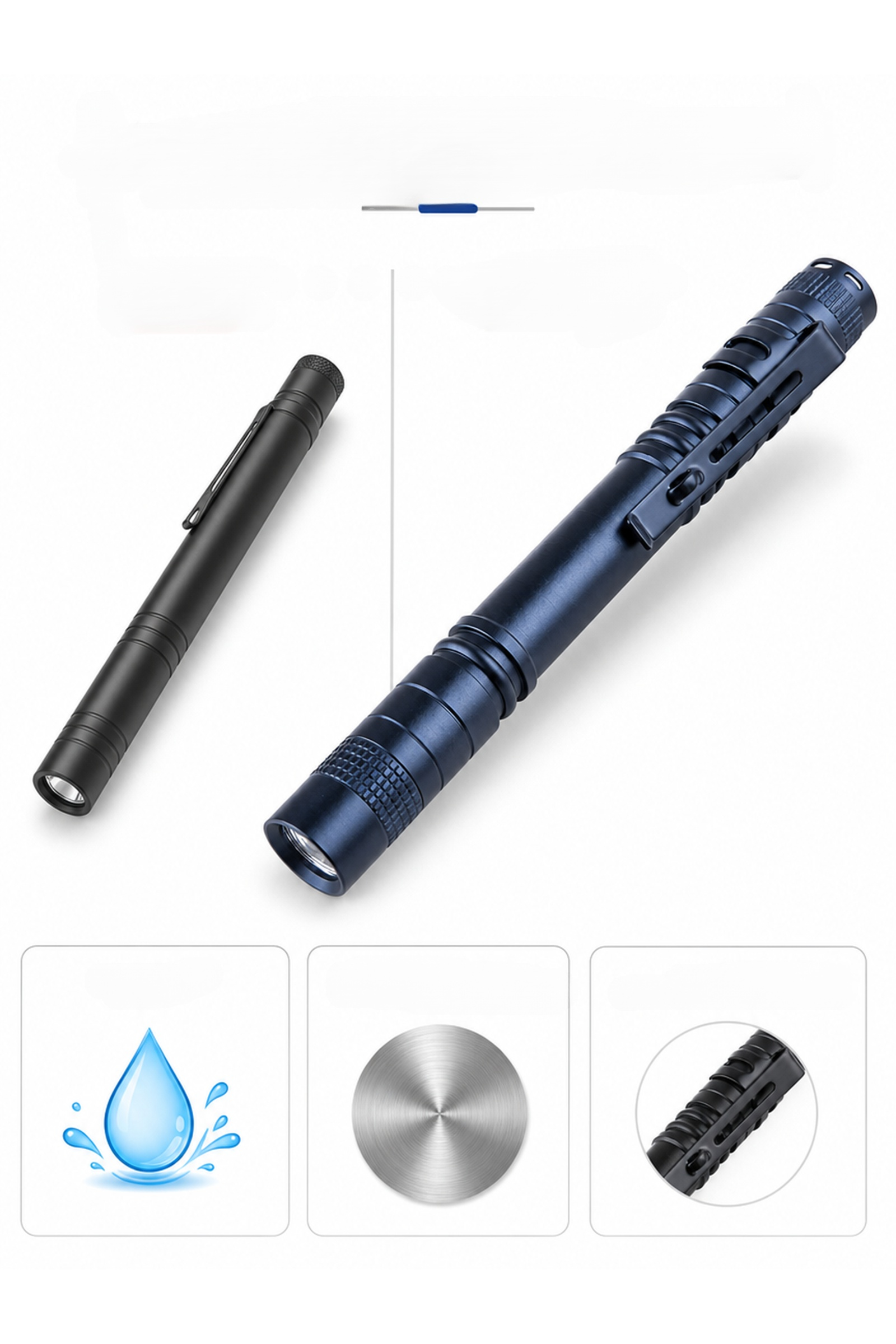 Mini XPE R3 LED Pen-Shaped High-Intensity Flashlight 3W Flashlight Pen Light Pen Clip Handheld