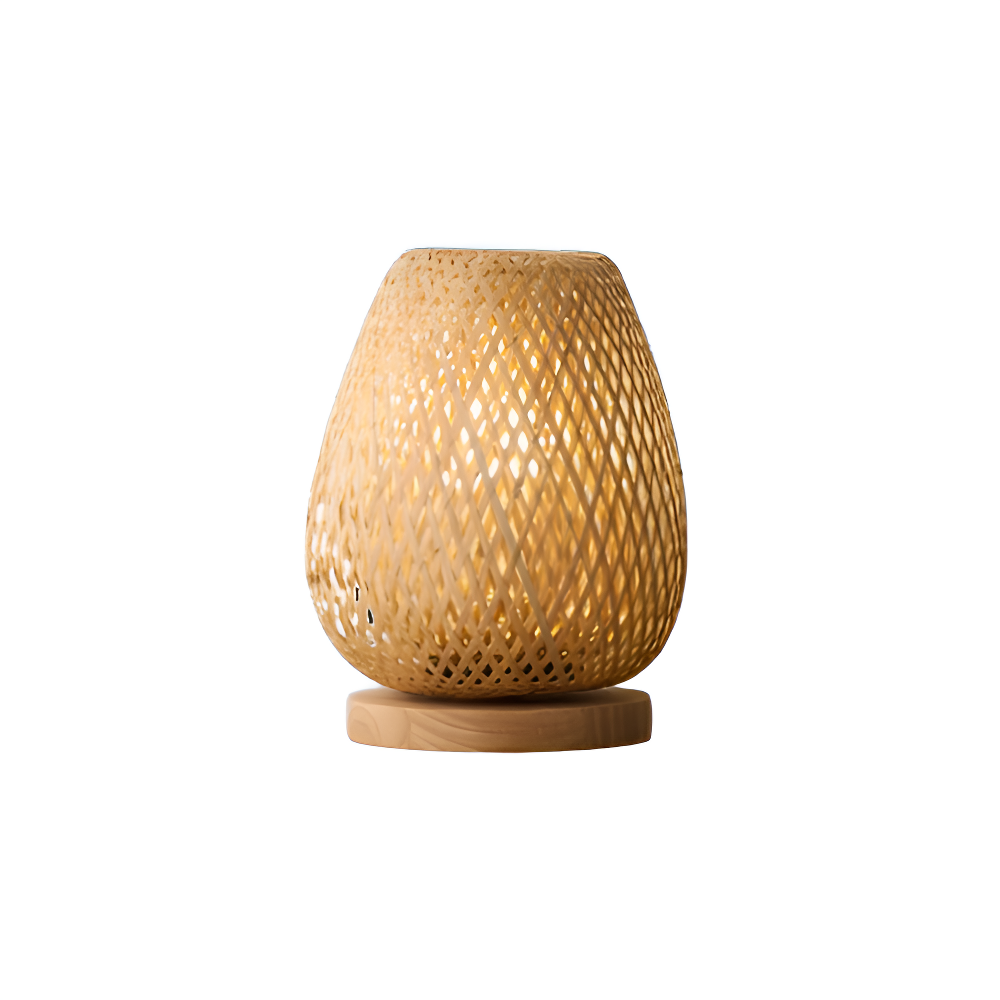 Simple rattan table lamp