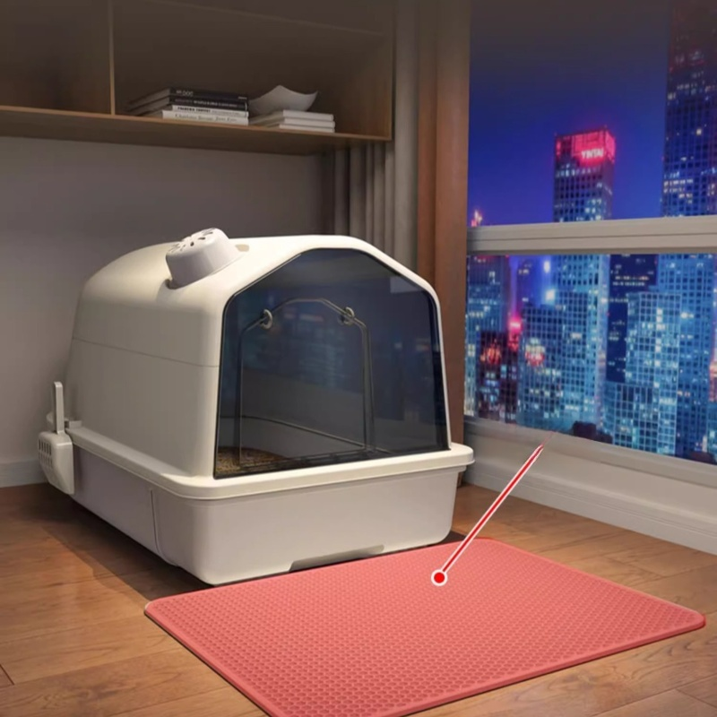 Arenero para gatos completamente cerrado y extra grande, antiolor