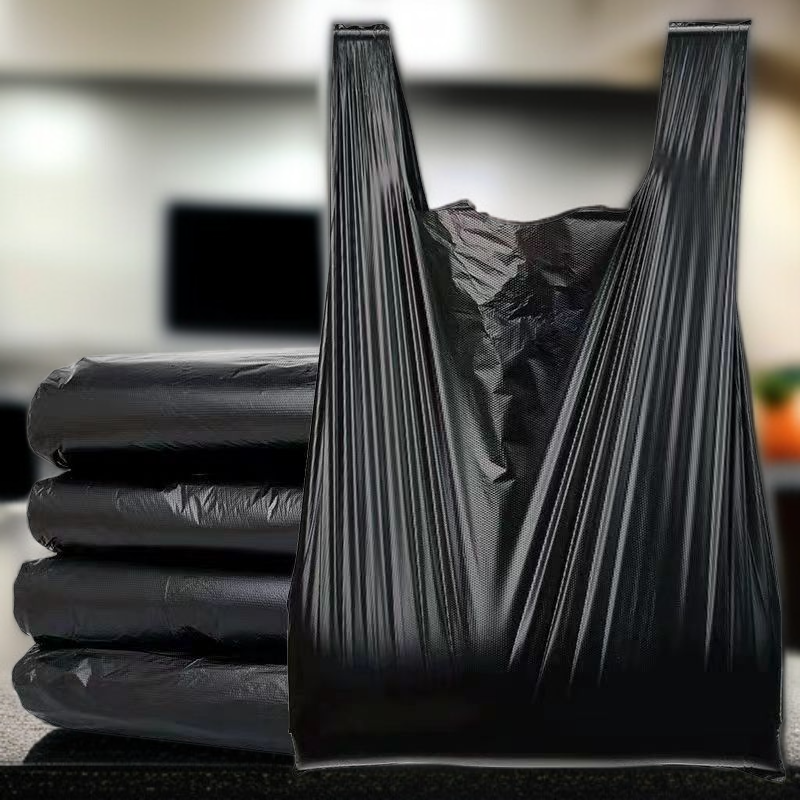 黒色厚手大型使い捨てビニールゴミ袋 家庭・学校・オフィス・キッチン用