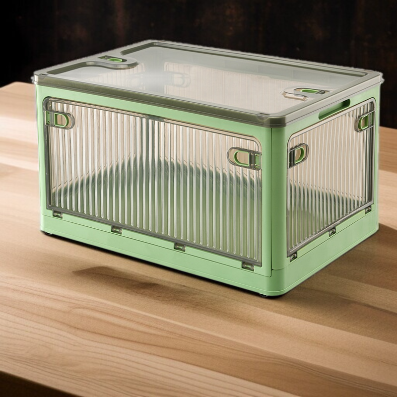 투명 접이식 수납함 차량용 아웃도어 의류 정리함 캠핑 수납  플라스틱 수납 장난감 정리함